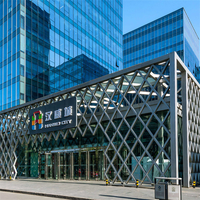 Q355 Buitenvoorgevelcomités 1.5mm Dubbele CAD van de GlasGordijngevel