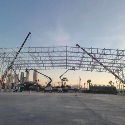 Voorgefabriceerd lichtstaal frame truss structuur voetbalstadion