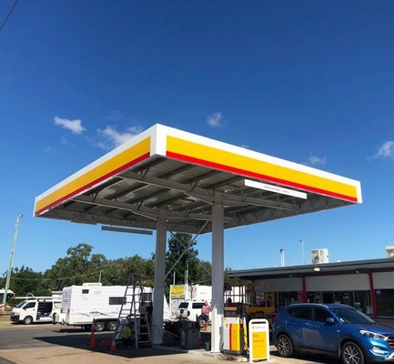 Q235B nieuwe de Bouw Donkergrijze 10m Grote Spanwijdte van de Benzinestationluifel