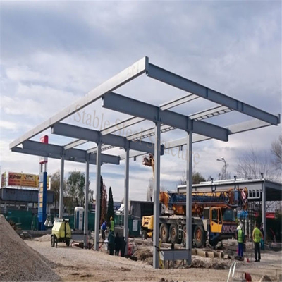Q235B nieuwe de Bouw Donkergrijze 10m Grote Spanwijdte van de Benzinestationluifel