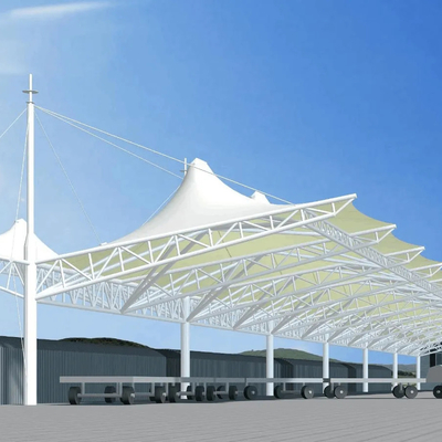 Het geprefabriceerde de Stof van de de Structuur Witte Spanning van pvc Trek Afbaarden