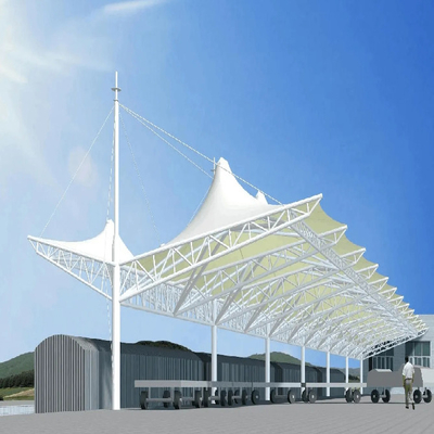 Het geprefabriceerde de Stof van de de Structuur Witte Spanning van pvc Trek Afbaarden