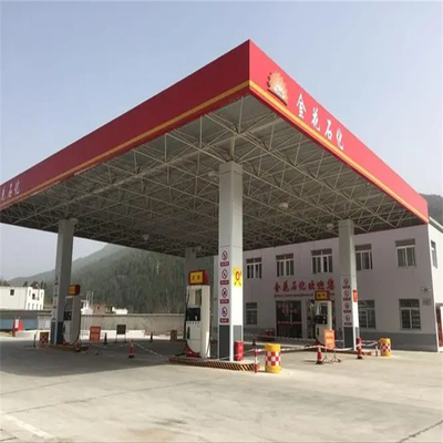 De economische Lichte Inrichtingen van de Benzinestationluifel pasten Enige Helling aan