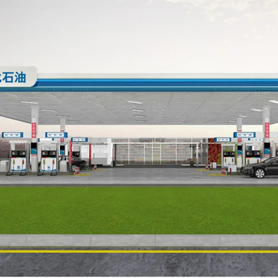Q345 Geprefabriceerd EPS van de het Staalstructuur van de Benzinestationluifel Dak
