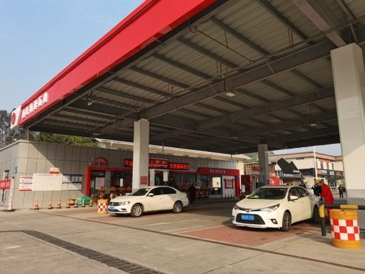 Q345 Luifel 100m Rechthoek 300m van de Brandstofpomp van de Benzinestationluifel