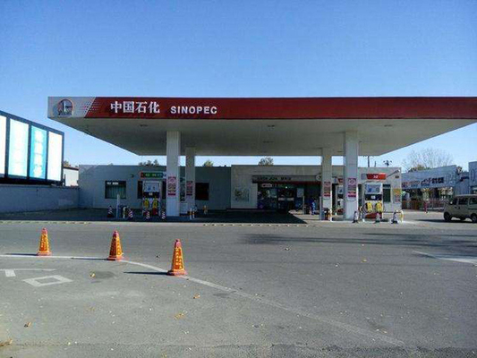 Prefab van de het Benzinestationluifel van GB Q235 de Vullende Hete Gegalvaniseerde Onderdompeling