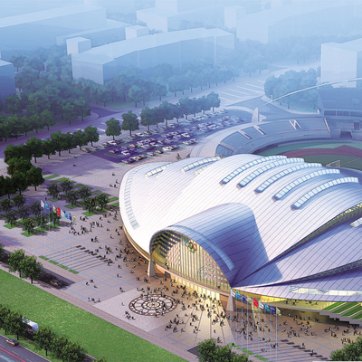 S355JR het gebogen van de het Staalstructuur van het Dakstadion Onregelmatige Lassen