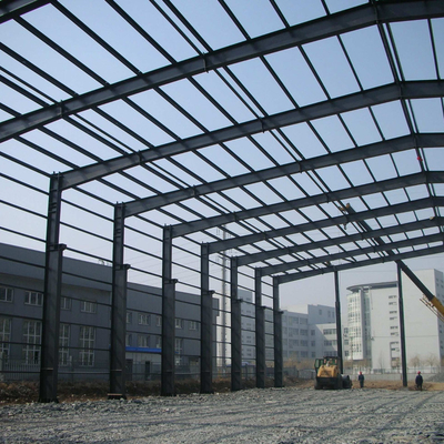 Grote span staalstructuur magazijn prefab ontwerp voor staaldak