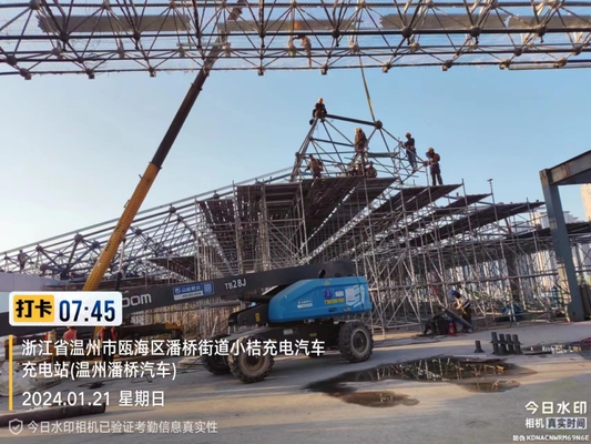 H-afdeling balk ruimte frame truss voor 100 - 1000 ton laadvermogen