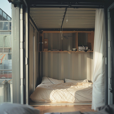Stalen portaalrammen voor fabrieksprijs Containerhuizen. Volledig geassembleerde modulaire dubbele slaapkamer met PVC muur en raam.