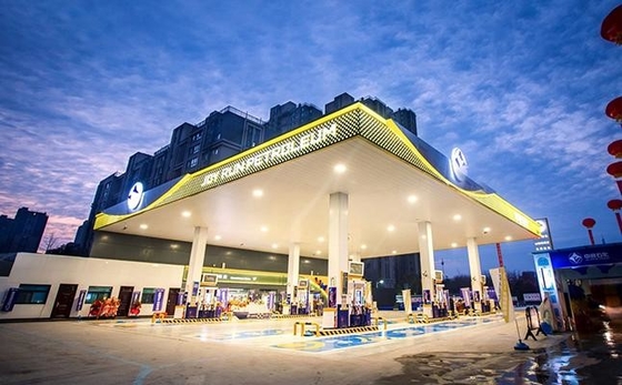 Lichte staalconstructies voor daken van tankstations