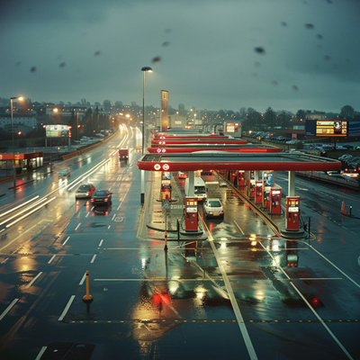 Ontwerp en bouw van tankstations Voorafgebouwde staalconstructie Gunstig gebouw
